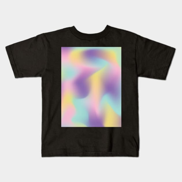 Pastel Colors Abstract Art Kids T-Shirt by Designoholic